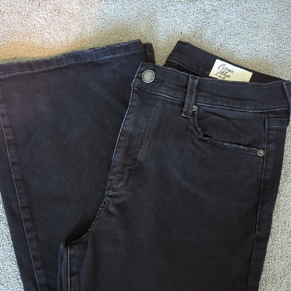 Cosmic Blue Love Dark Blue Straight Leg Jeans